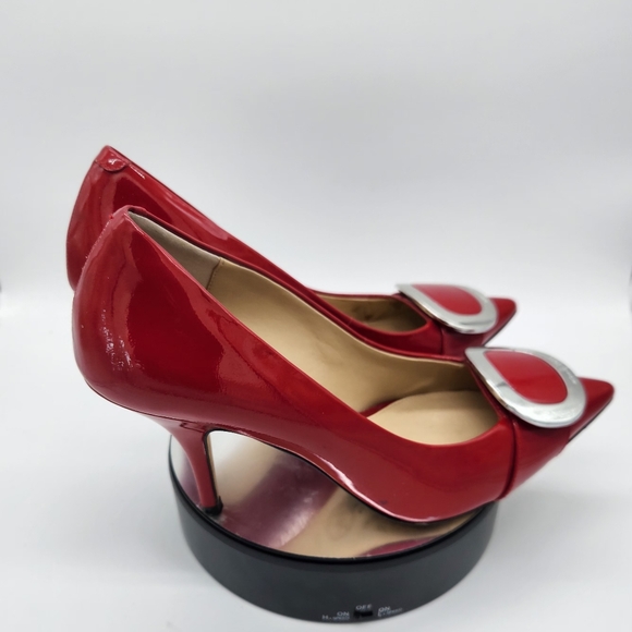 Michael Kors Pauline Red Heels Sz 8 - Picture 5 of 7